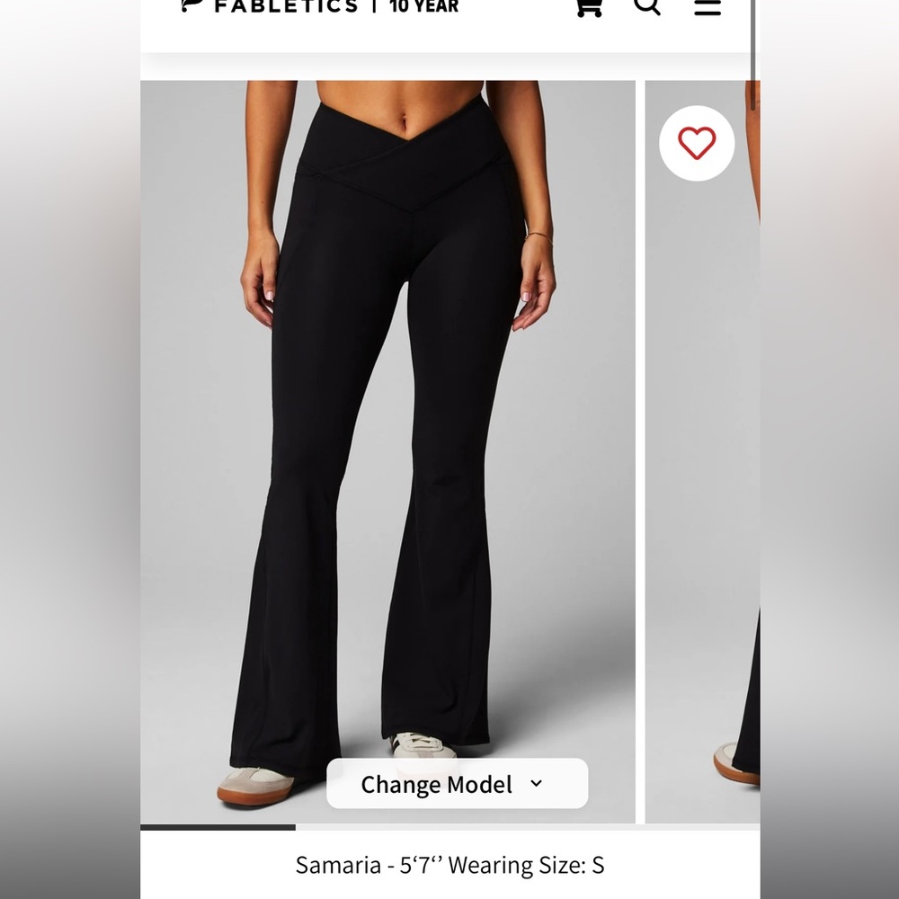 Fabletics pureluxe high waisted crossover flare leggings